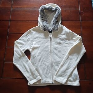 Harley-Davidson Cream Sweater with Faux Fur Hood